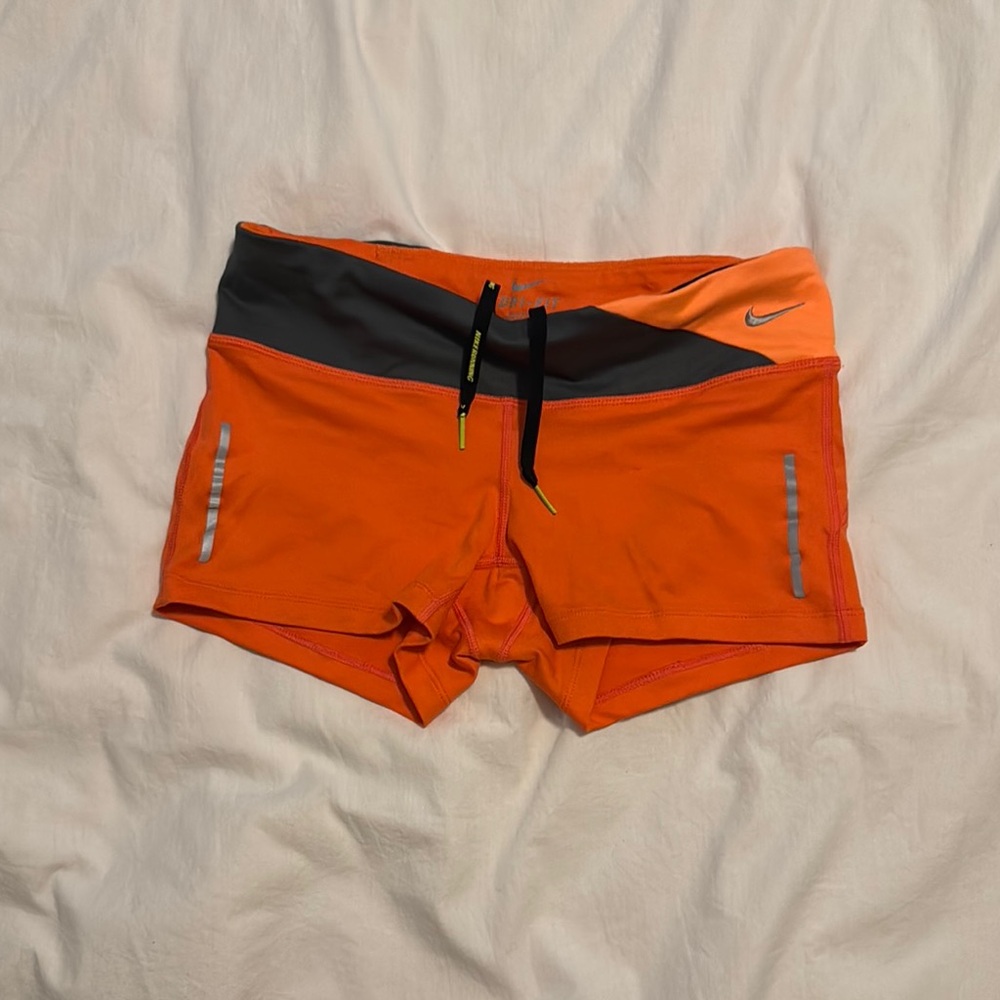 Nike Bright Orange and Charcoal Shorts